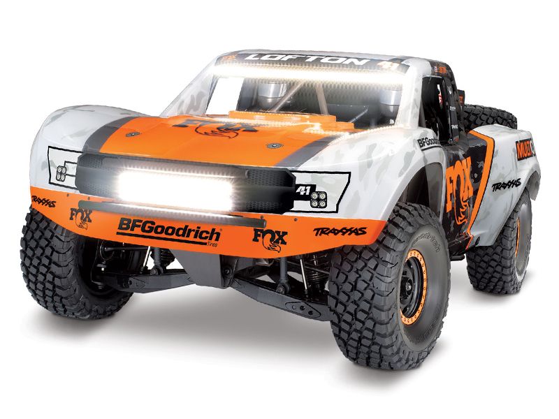 Traxxas Unlimited Desert Racer 4x4 VXL orange Fox Edition LED 1 7 RTR Brushless ohne Akku Lader