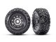 Traxxas Maxx SC Reifen belted auf Felgen grau 17mm (2) TRX10272-GRAY