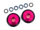 Traxxas Komplettrad Wheelie bar 6061-T6  Aluminium pink (2) TRX9461P