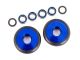 Traxxas Komplettrad Wheelie bar 6061-T6  Aluminium blau (2) TRX9461X