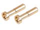 UR46108 Ultimate RC Gold Stecker 4.0mm Male (2) Banana Connector 90°