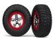 Traxxas BFGoodrich T/A KM2 Reifen auf Felgen  chrom/rot (2), Slash 4x4 v/h TRX5867