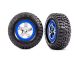 Traxxas BFGoodrich T/A KM2 Reifen auf Felgen  chrom/blau (2), Slash 4x4 v/h TRX5867A