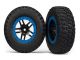 Traxxas BFGoodrich T/A KM2 Reifen auf Felgen schwarz/blau (2), Slash 4x4 v/h TRX5883A