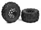 Team Corally Off-Road 1/8 MT Tires-Mud Claws-Glued on Black Rims-1 pair