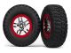 Traxxas BFGoodrich S1 Reifen auf SCT 2.2/3.0  Felgen chrom/rot (2), Slash 4x4 v/h TRX6873R