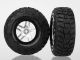 Traxxas Kumho S1 Reifen auf 2.2/3.0 Felgen  satin-chrom/schwarz (2), Slash 4x4 v/h TRX6874R