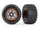 Traxxas Maxx MT Reifen auf 2.8 Felge schwarz/orange (2) Maxx TRX8972T