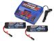 TRX2991GX Traxxas Charger EZ-Peak Dual 8A and 2 x 2S 7600mAh Li-Po Combo Produktansicht vom Traxxas POWER PACK Dual EZ-Peak Plus Ladegerät EU Version + 2x ID LiPo 7,4V 7600mah 25C 