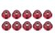 UR1513-R Ultimate RC 4mm Rot Aluminium Stoppmutter mit Flansch selbstsichernd (10)