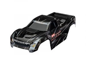 Traxxas Karosserie schwarz mit Aufkleber  & Clipless Mini-Maxx TRX10711-BLK