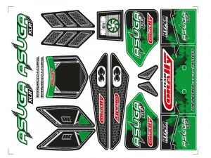 Team Corally Body Decal Sheet-Asuga ASUGA XLR-GREEN-(1)