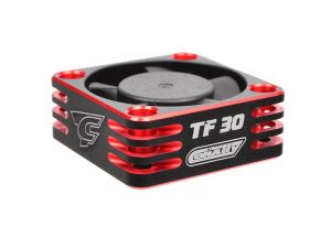 Team Corally Ultra High Speed Cooling Fan TF-30 w/BEC connector - 30mm - Color Black - Red