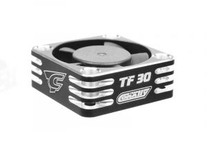 Team Corally Ultra High Speed Cooling Fan TF-30  w/BEC connector - 30mm - Color Black - Silver