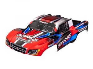 Traxxas Karosserie Slash 4x4 rot/blau + Aufkleber auch 2WD&VXL TRX6928R