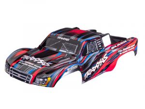 Traxxas Karosserie Slash 4x4 rot + Aufkleber +  Karo-Halterung TRX6932-RED