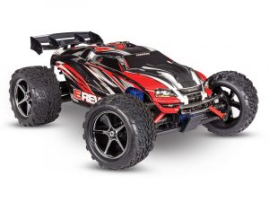 71054-8 Traxxas E-Revo 4x4 1:16 RTR Monster Truck rot Brushed mit NiMh Akku + 4A USB/C-Lader