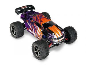 TRX71076-8PRPL Traxxas E-Revo 4x4 1:16 RTR Monster Truck lila TSM VXL-3m Brushless mit NiMh Akku + 4A USB/C-Lader