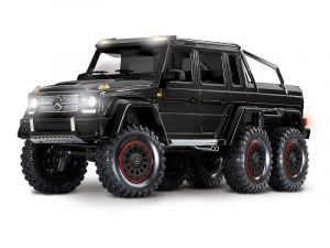 TRX88296-4-BLK Traxxas TRX-6 Mercedes Benz G63 AMG 6x6 schwarz mit LED Beleuchtung RTR Brushed ohne Akku/Lader