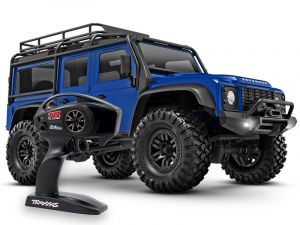 Traxxas 97054-1 TRX-4M Land Rover Defender 1:18 RTR 4WD Mini RC Crawler blau Brushed mit Akku/Lader 