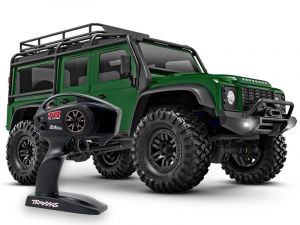 Traxxas 97054-1 TRX-4M Land Rover Defender 1:18 RTR 4WD Mini RC Crawler grün Brushed mit Akku/Lader 