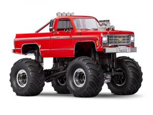 TRX98064-1-RED Traxxas TRX-4MT Chevrolet K10 Monster Truck 1:18 RTR 4WD rot Brushed mit Akku/Lader