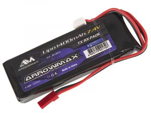 Arrowmax Competition LiPo RX-Pack GP Straight # 1400mAh 7.4V