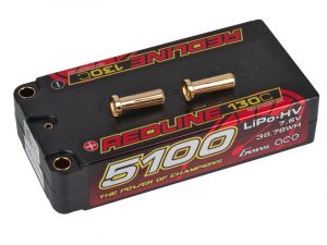 GEA51002S13D5 Gens Ace Redline LiPo RC Hardcase Akku 5100mAh 7.6V 2S2P 130C (5mm, 210g)