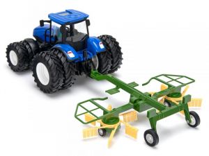 Korody 1:24 RC Traktor mit Doppelbereifung und Heuwender 