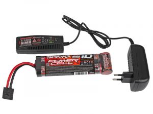 TRX2983G Battery/charger completer pack (includes #2969 2-amp NiMH peak detecting AC charger (1), #2923X 3000mAh 8.4V 7-cell NiMH battery (1)) | Produktansicht Traxxas Akku/AC-Lader Completer Pack EU-Version (2969G & 2923X) TRX2983G