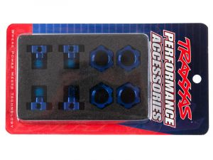 TRX5353X Traxxas Radmitnehmer und Muttern 17mm blau passend am Revo, Summit