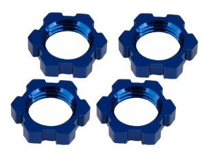 Traxxas Radmuttern splined 17mm verzahnt blau (4) TRX7758