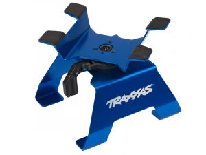 Traxxas 8796-BLUE RC-Ständer aus Aluminium für Maßstab 1:8 und 1:10 blau eloxiert