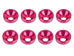 UR1507-PK Ultimate RC 3mm Pink Aluminium Unterlegscheibe Servo (8)