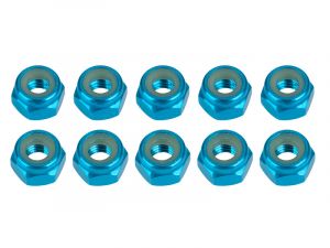 UR1512-A Ultimate RC 4mm Blau Aluminium Stoppmutter selbstsichernd (10)