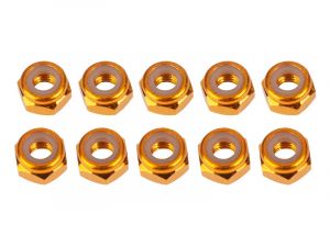 UR1512-G Ultimate RC 4mm Gold Aluminium Stoppmutter selbstsichernd (10)