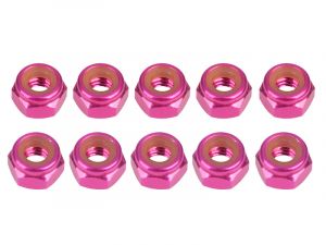 UR1512-PK Ultimate RC 4mm Pink Aluminium Stoppmutter selbstsichernd (10)