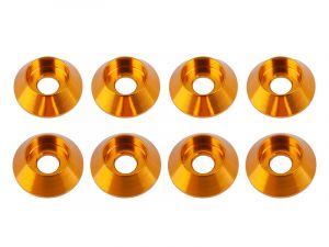 UR1521-G Ultimate RC 3mm Gold Aluminium Unterlegscheiben Cap Head Schraube konisch (10)