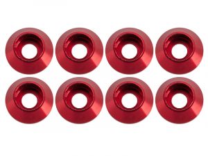 UR1521-R Ultimate RC 3mm Rot Aluminium Unterlegscheiben Cap Head Schraube konisch (8)