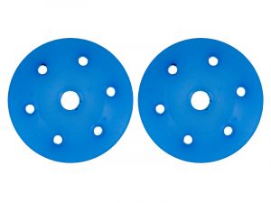 Ultimate RC Stoßdämpfer Kolbenplatten Blau 6x1.3mm (2) konisch 16mm gerade Löcher