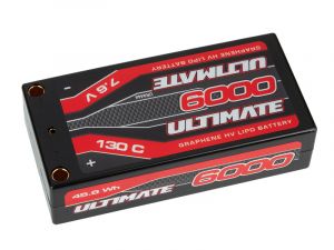 Ultimate Graphene LiPo RC Hardcase Shorty Akku 7.6V 6000mAh 130C Rate 5mm Buchse