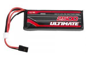 UR4453 Ultimate LiFe battery Produktansicht Ultimate Competition LiFe Micro RX-Pack Straight # 2500mAh 6.6V JR Stecker