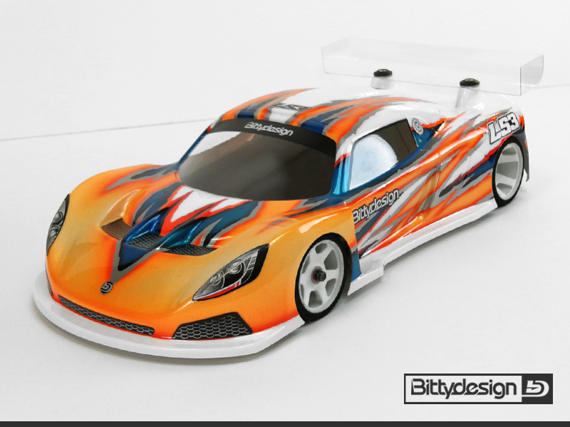 Neue LS GT12 Karosserie von Bittydesign für 1:12 Elektroautos