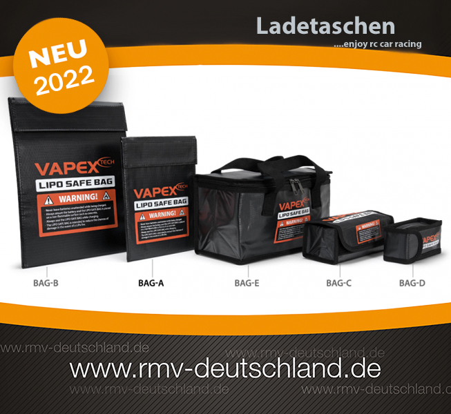 Sicherheit geht vor – Ladetaschen von Vapex neu im Sortiment